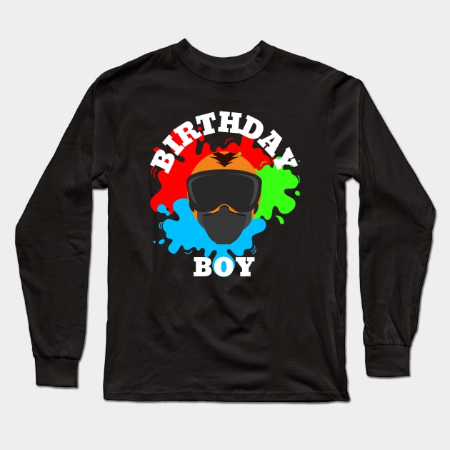 Birthday Boy Paintball Long Sleeve T-Shirt by Orange-Juice